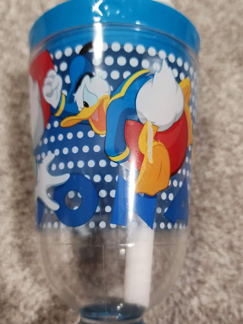 Disney Donald Duck Blue Kids Party Cup with Lid and Straw